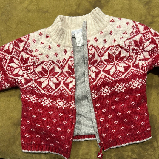Red and white snowflake sweater